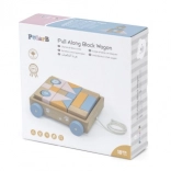 VIGA PolarB fa húzós kocsi kockákkal 21 db