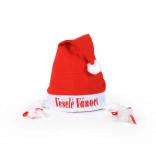 Karácsonyi sapka fehér fonatokkal