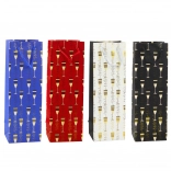 Ajándéktáska palackhoz, pohármintával 36 × 12 × 10 cm