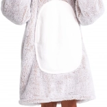 Cozy Noxxiez meleg TV-s kapucnis takaró-pulóver nyúl motívummal, 7–12 éves gyerekeknek