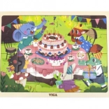 VIGA fa puzzle születésnapi buli, 24 darab