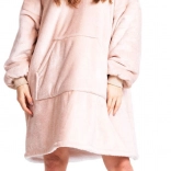 Cozy Noxxiez CH357 Bézs – meleg televíziós pulóvertakaró kapucnival tiniknek és felnőtteknek