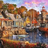 TREFL Puzzle Premium Plus tea time – tengerparti kikötő (1000 darab)