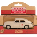 Történelmi jármű PRL Warszawa M20 taxi homokmodell