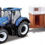 Bburago Farm Traktor New Holland ló szállító pótkocsival