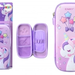 Tolltartó 3D egyszarvúval, rózsaszín, 23 × 10 × 5 cm