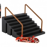 Ujjas gördeszka lépcsővel és korláttal, 9 cm