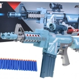 Ezüst BLAZE STORM gyerekpuska optikával és 20 hablövedékkel, 6+