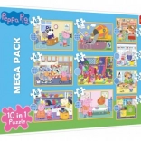 Puzzle 10 az 1-ben Peppa Malac