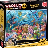 Jumbo puzzle Wasgij mókák az akváriumban 1000 darab