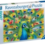 RAVENSBURGER 2000 darabos páva tájkép puzzle
