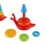 Színes rakásolható piramis gyerekeknek