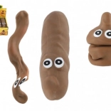 Antistressz játék kaki 14 cm rugalmas és formázható