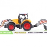 Műanyag építő traktor rakodóval és ásógéppel