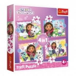 Puzzle 4 az 1-ben Gabi cicaház 4+