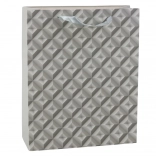 Ajándéktáska 3D Geometriai Hatással Szürke 32 x 26 x 10,5 cm
