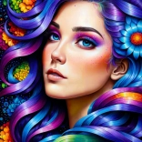 Szivárványos virágok puzzle 1000 darabbal