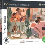 TREFL UFT Puzzle Yoga, Cats & Coffee Jó reggelt 1000 darab