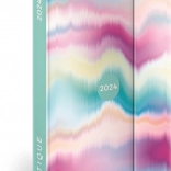 Heti mágneses határidőnapló 2024, batikolt, 11 × 16 cm