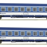 Roco kétkocsis Eurofima személyvonkocsi-készlet ČD Bmz H0