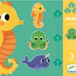 DJECO Kirakó A tengerben 3 az 1-ben (4, 6, 9 darab)