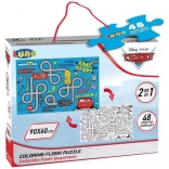 Luna kétoldalas puzzle autók útvesztő 48 darab