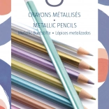 8 darabos színes ceruza készlet fémes hatással Djeco