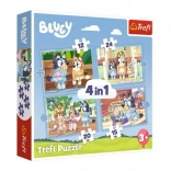 Bluey és világának puzzle 4 az 1-ben