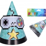 JÁTÉK mintás parti kalapok 15 cm (6 db)