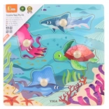 Fa Gomb Puzzle Tengeri Állatok Viga
