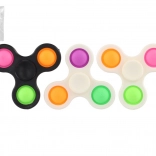 Spinner bubble pops műanyag 7 cm – antistressz játék 3 szín
