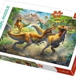 160 darabos puzzle – küzdő tyrannosaurusok Trefl