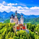 Puzzle Neuschwanstein kastély nyáron 1000 darabos