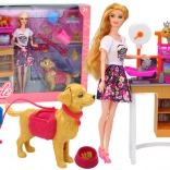 Élménykészlet babával és kisállatokkal – állatorvosi ellátás és grooming