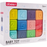 Gumírozott szenzoros kockák matematikai tevékenységekkel (12 db)