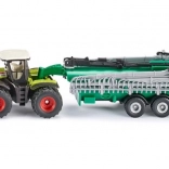 Xerion osztályú traktor permetezővel és tartálykocsival