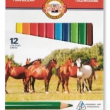 TRIOCOLOR háromszögletű színes ceruzák, 12 db