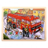 Bigjigs Toys fa puzzle Tűzoltók 24 darab