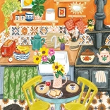 Narancssárga konyha kirakó 1000 darabbal