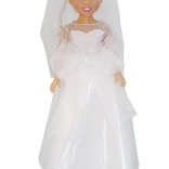 Menyasszony baba 80 cm elegáns menyasszonyi ruhában