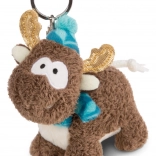 Plüss szarvas Reny Heart kulcstartó 10 cm