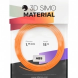 Filament ABS II pro 3D tollhoz és 3D nyomtatáshoz – 15 m készlet (narancssárga, fekete, fehér)