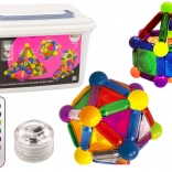 Világító mágneses kockák dobozban, 154 darab