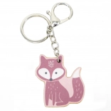 Fa kulcstartó PolarB rókamintával