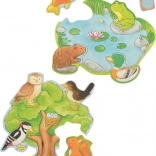 Goki gyermek puzzle játék Ki hol lakik