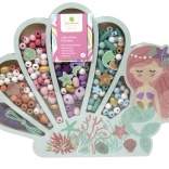 Fából készült pasztell gyöngyök – Sellő, 400 db