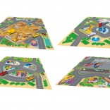 Játék térkép fém járművekkel 70 × 70 cm