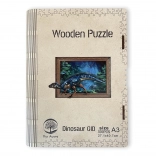 Fa puzzle dinoszaurusz A3 világít a sötétben