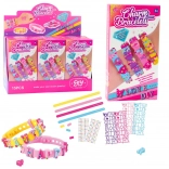 DIY karkötőkészítő készlet betűs medálokkal – 4 állítható karkötő