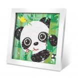 Kreatív készlet kép kövecskékkel – panda 17 cm